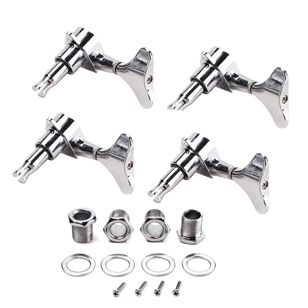 4R Electric Bass Tuners Machine Heads Tuning Pegs Silver