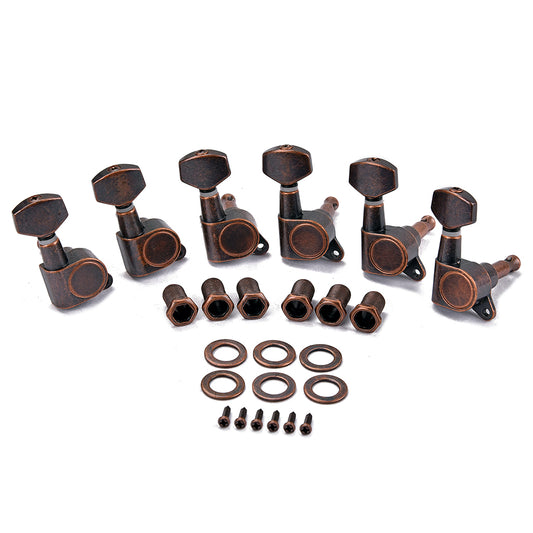 6R Electric Guitar Tuning Pegs Small Machine Head Tuners Volume Knob Bronze