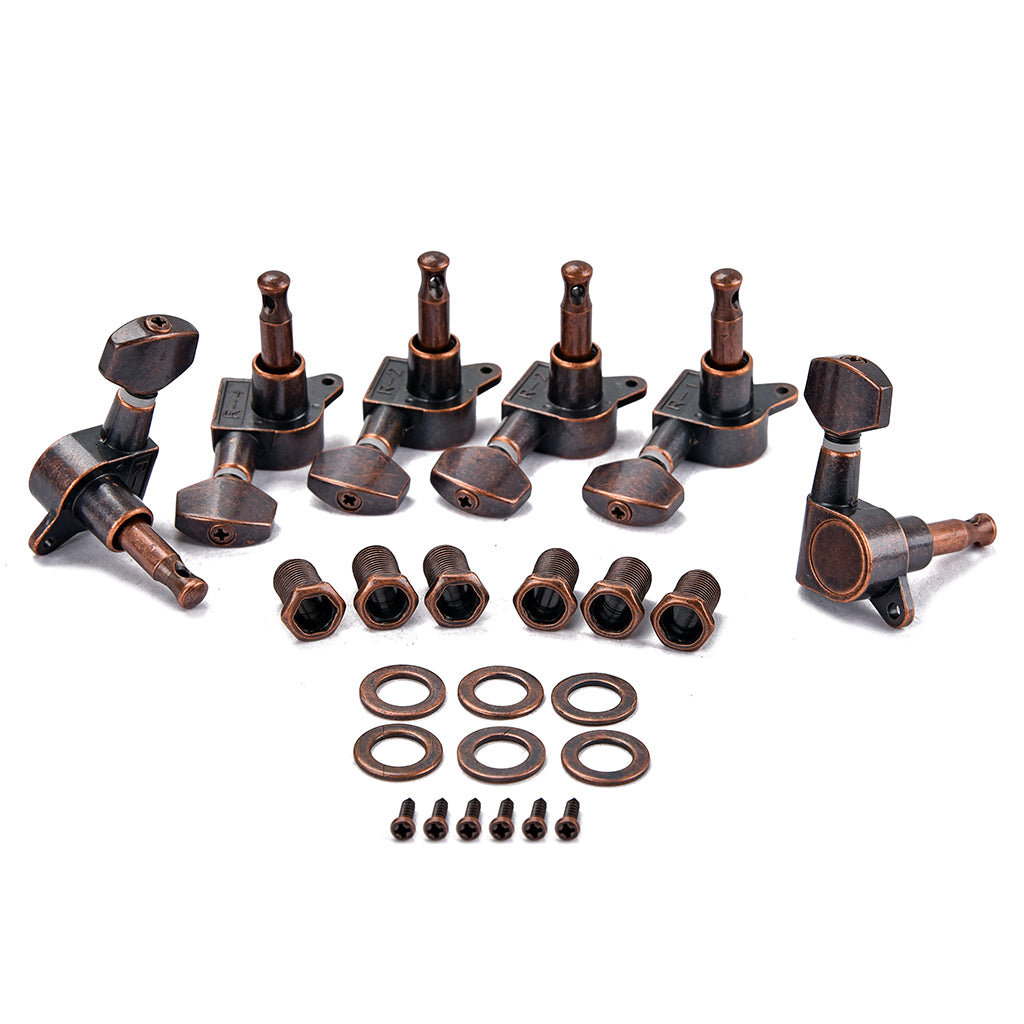 6R Electric Guitar Tuning Pegs Small Machine Head Tuners Volume Knob Bronze