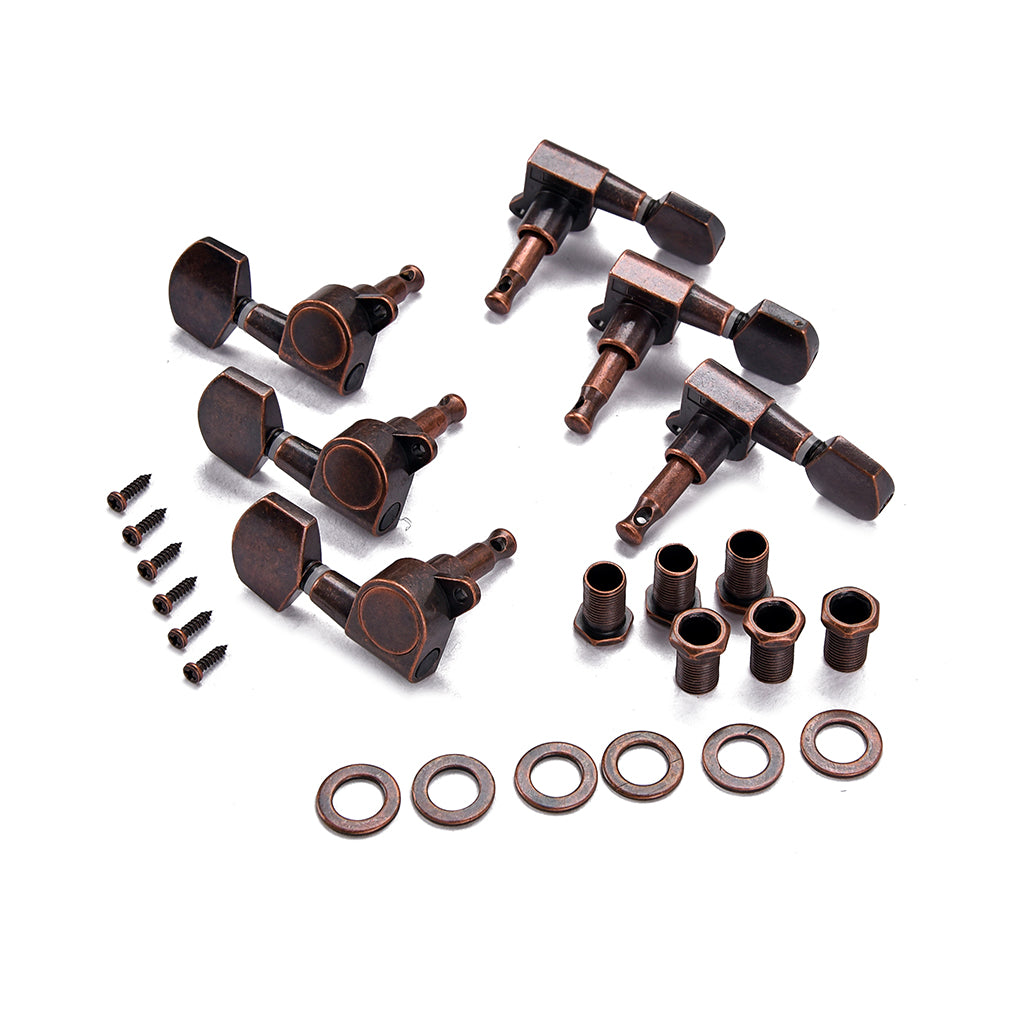 3R3L Red Bronze/Bronze Acoustic Guitar Machine Head String Tuning Pegs Tuners