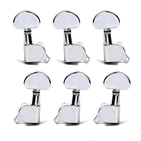 3R3L Chrome/Black/Gold Half Moon Button Guitar Sealed String Tuning Pegs Keys Machine Heads Tuners For Epi Style