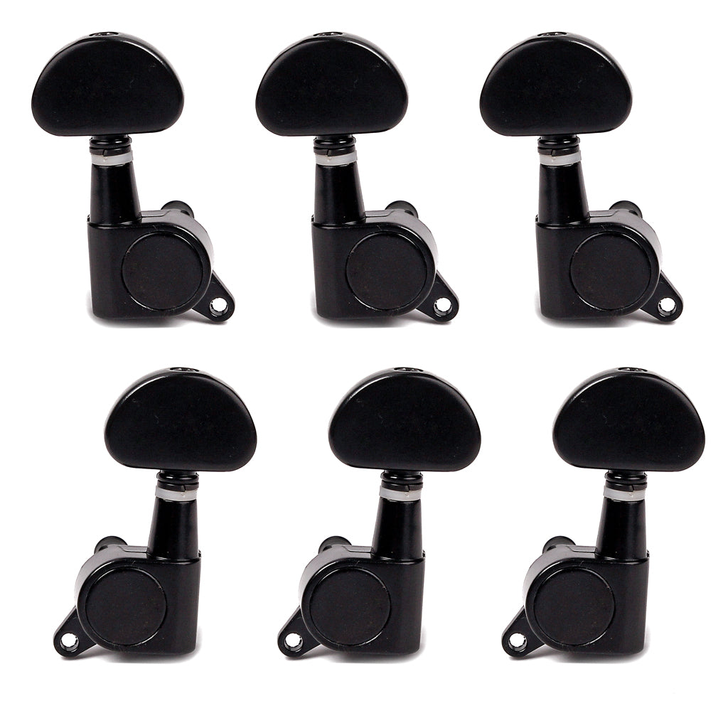 3R3L Chrome/Black/Gold Half Moon Button Guitar Sealed String Tuning Pegs Keys Machine Heads Tuners For Epi Style