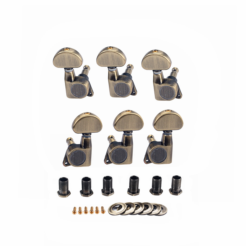 3R3L bronze Half Moon Button Guitar Sealed String Tuning Pegs Keys Machine Heads Tuners