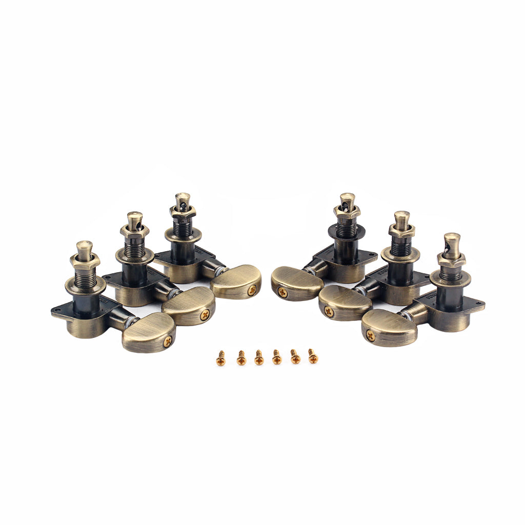 3R3L bronze Half Moon Button Guitar Sealed String Tuning Pegs Keys Machine Heads Tuners