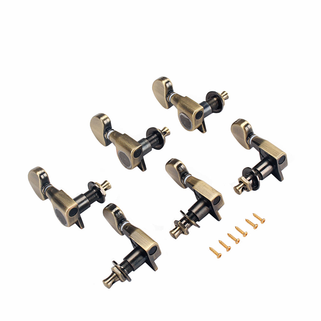 3R3L bronze Half Moon Button Guitar Sealed String Tuning Pegs Keys Machine Heads Tuners