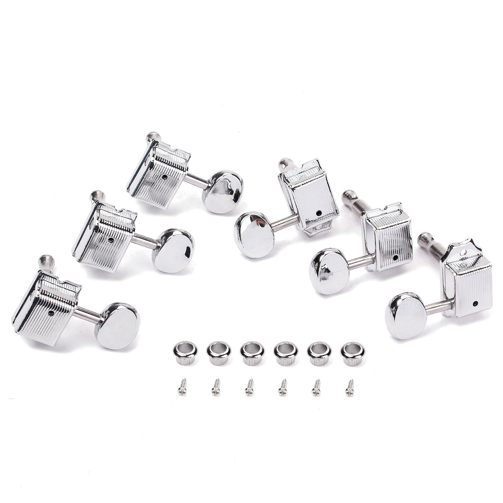 New 6 In Line Vintage Style Fender Guitar Machine Heads 6R Tuning Pegs