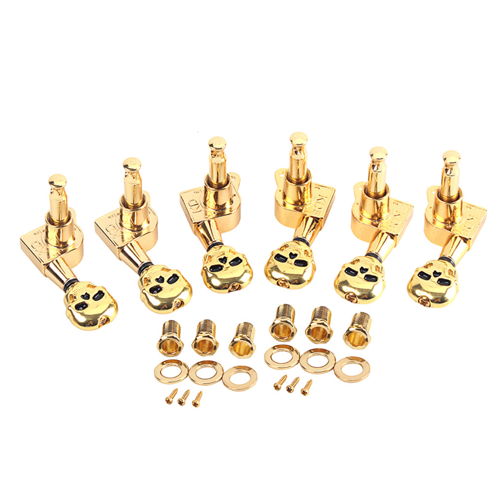 Gold/Chrome Guitar String Tuning Pegs Tuners Machine Head Keys 3L3R Fit for Acoustic Guitar