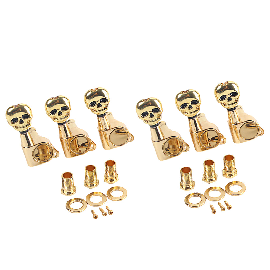 Gold /Chrome Guitar String Tuning Pegs Tuners Machine Head Keys 6R Fit for  Guitar