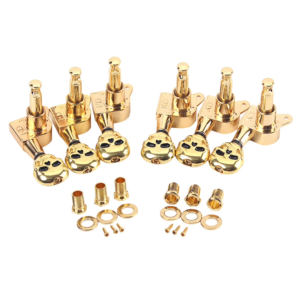 Gold /Chrome Guitar String Tuning Pegs Tuners Machine Head Keys 6R Fit for  Guitar