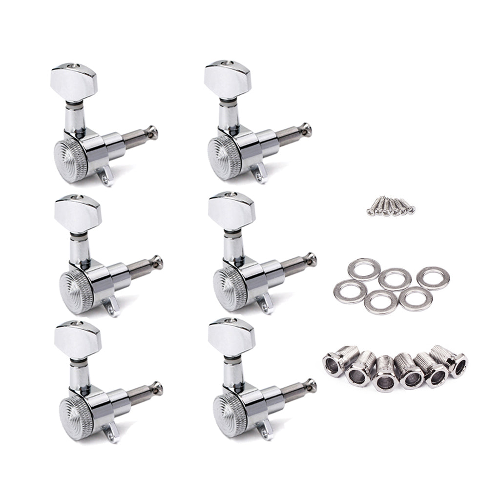 6R Inline Locked String Guitar Tuning Pegs keys Tuners Machine Heads Tuners Keys