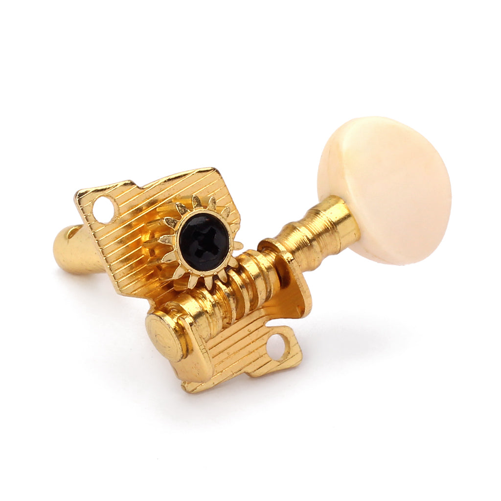 Gold Plated 2R2L Tuning Peg Machine Head Tuner for UKULELE Concave Button