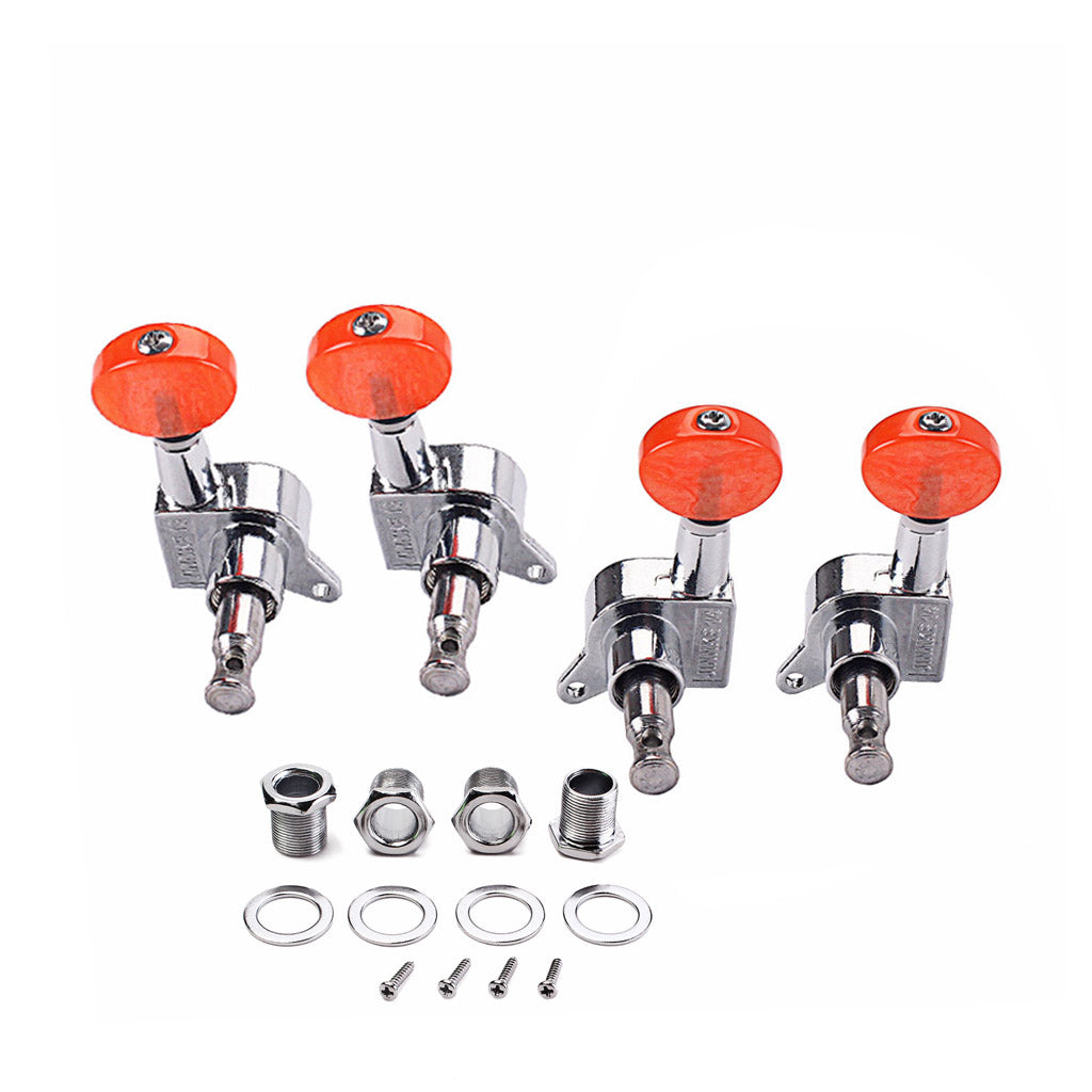 2L+2R Red chrome Machine Head Zinc Alloy UKULELE Tuning Pegs