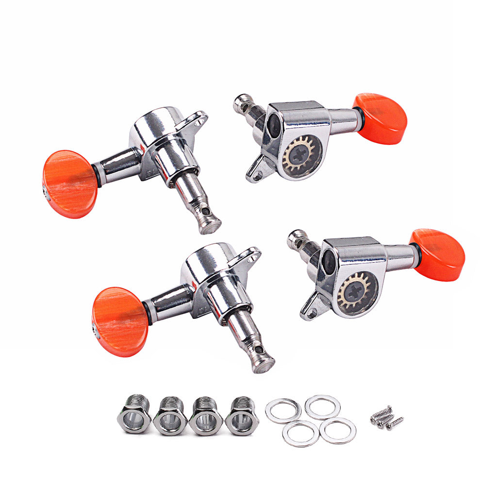 2L+2R Red chrome Machine Head Zinc Alloy UKULELE Tuning Pegs