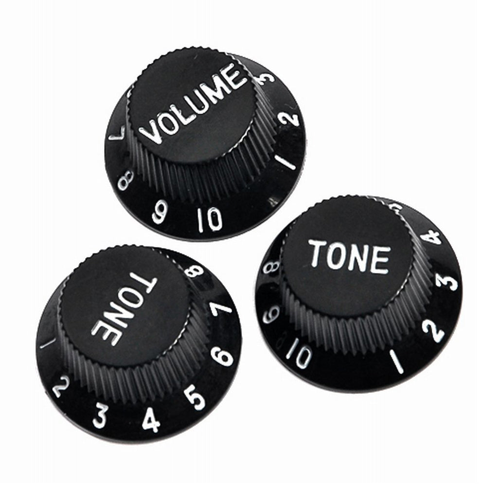 Knob de guitarra con Control de velocidad, accesorio de plástico, sombrero superior, para guitarra eléctrica, 1 Juego de 2 botones de volumen y 2 tonos, 2T1V