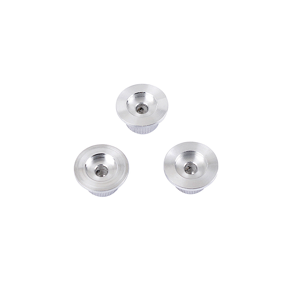 3Pcs Electric Guitar And Bass Tone And Volume Metal Electronic Control Knobs Cap