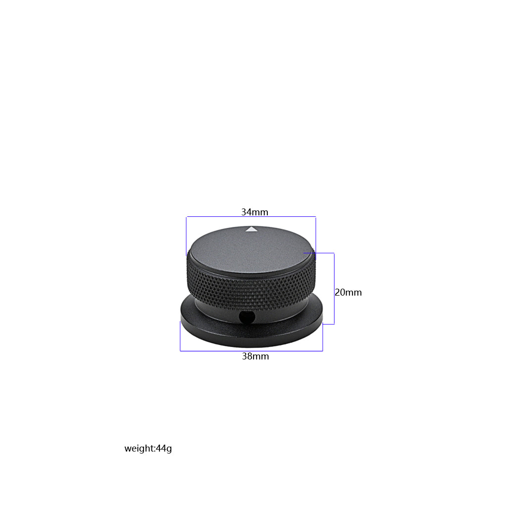 1Pc Black Color Aluminium AMP volume potentiometer Knob 6.0mm hole