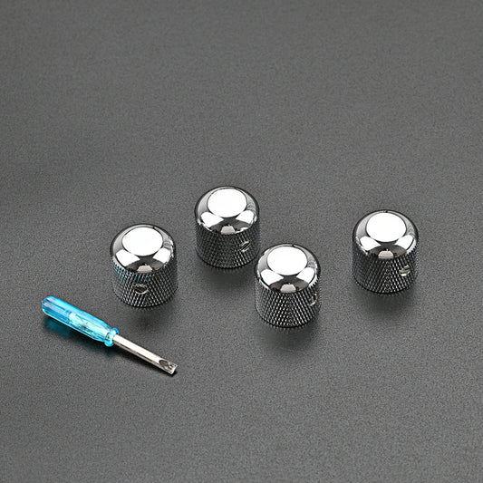 4pcs Professional Metal Guitar Tone Volume Knob Potentiometer Hat Cap Large Guitar Parts Push Knob with Hole Guitarra Accessories