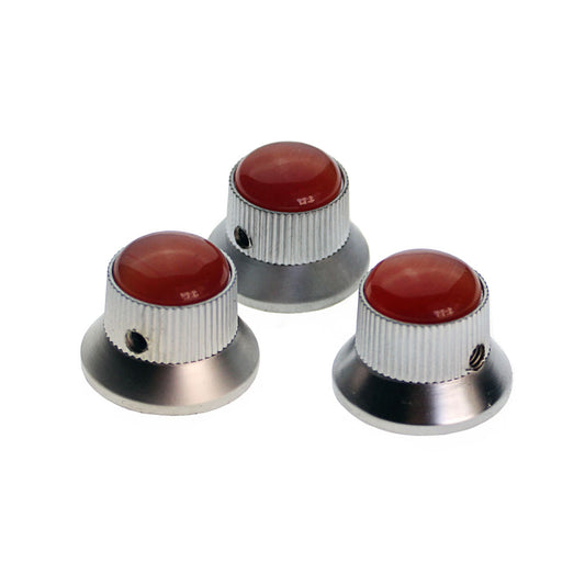 Guitar Knobs 3 Pcs Cool nickel opals Stone Electric Guitarra Bass Volume Tone Control Knob