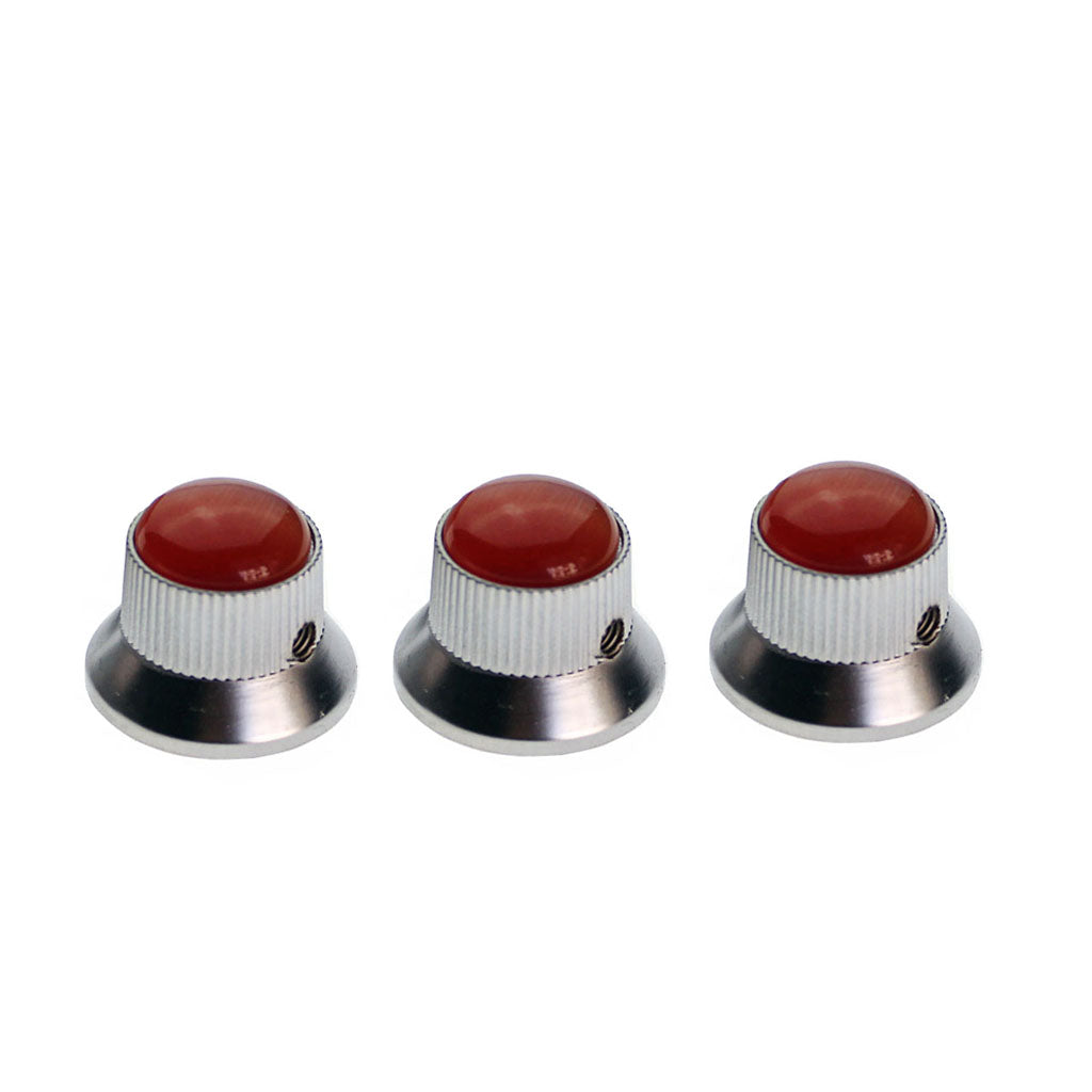 Guitar Knobs 3 Pcs Cool nickel opals Stone Electric Guitarra Bass Volume Tone Control Knob