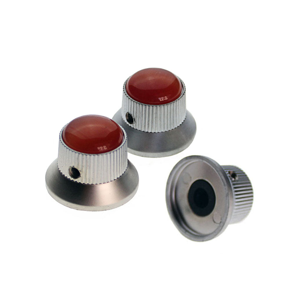 Guitar Knobs 3 Pcs Cool nickel opals Stone Electric Guitarra Bass Volume Tone Control Knob