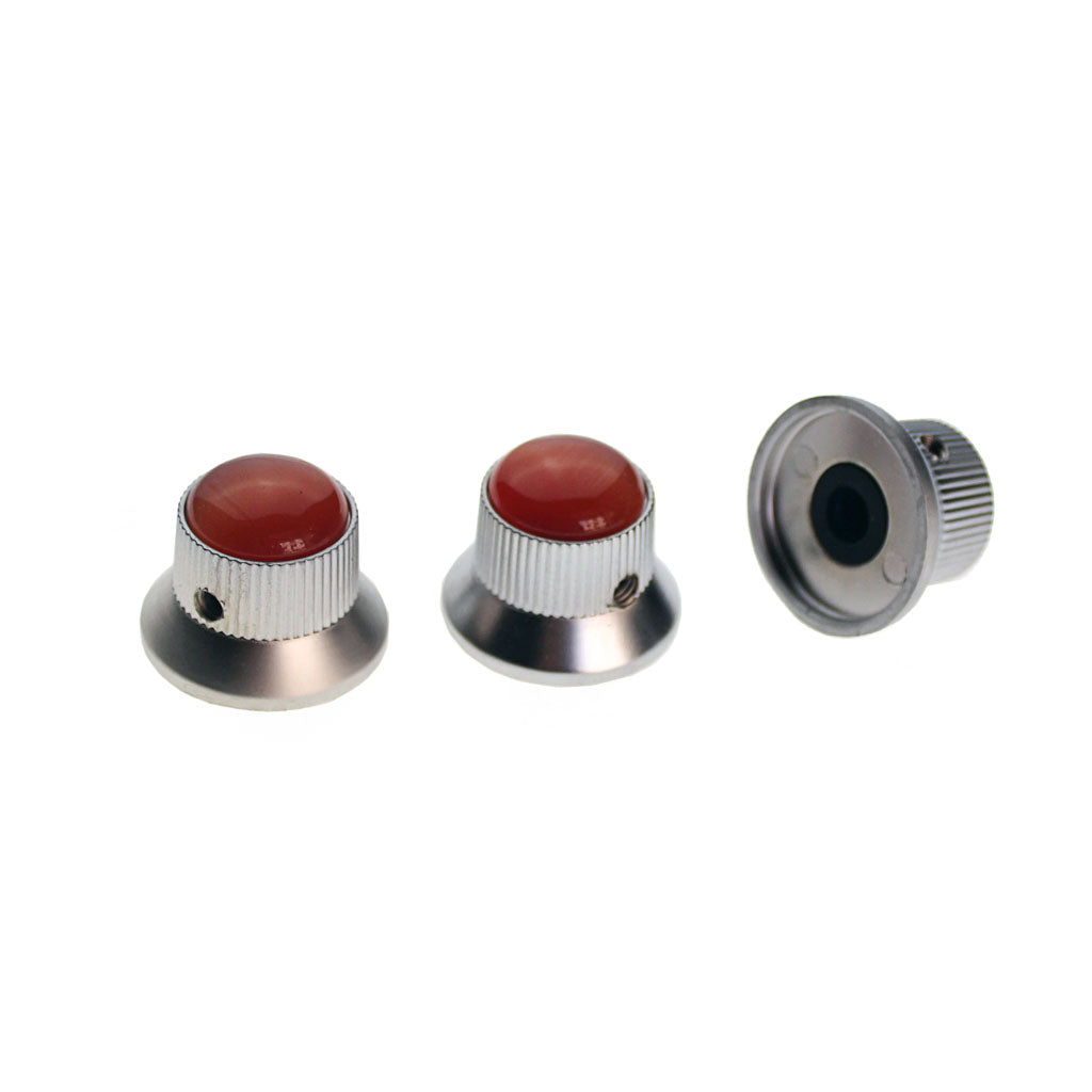 Guitar Knobs 3 Pcs Cool nickel opals Stone Electric Guitarra Bass Volume Tone Control Knob