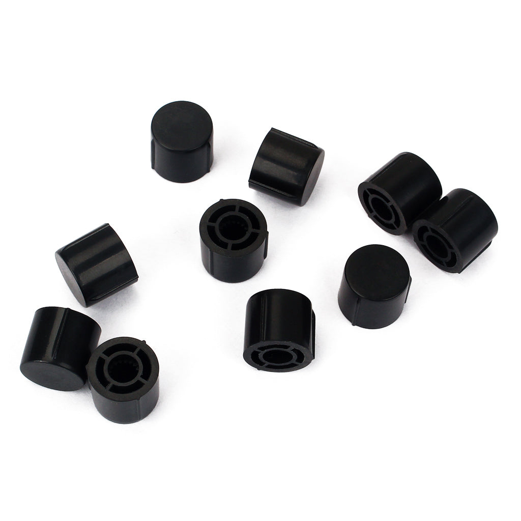 High quality 6mm Knurled Shaft Black Top Taper Volume Knob Cap for Potentiometer Pot
