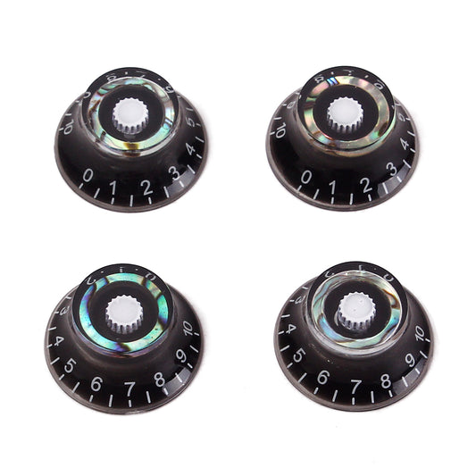 4 New Black Electric Guitar Speed Knobs Les Paul Abalone Blue Green