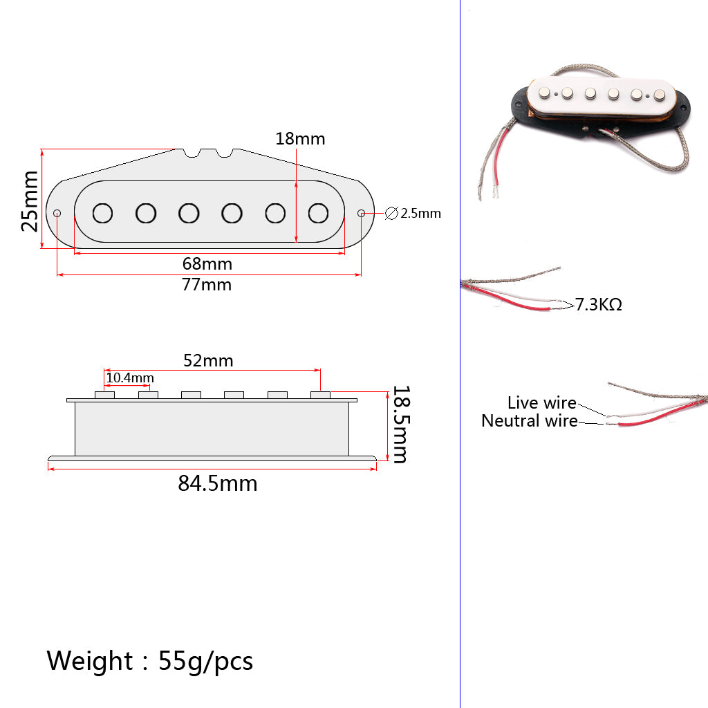 Electric guitar accessories ST electric guitar single coil pickup