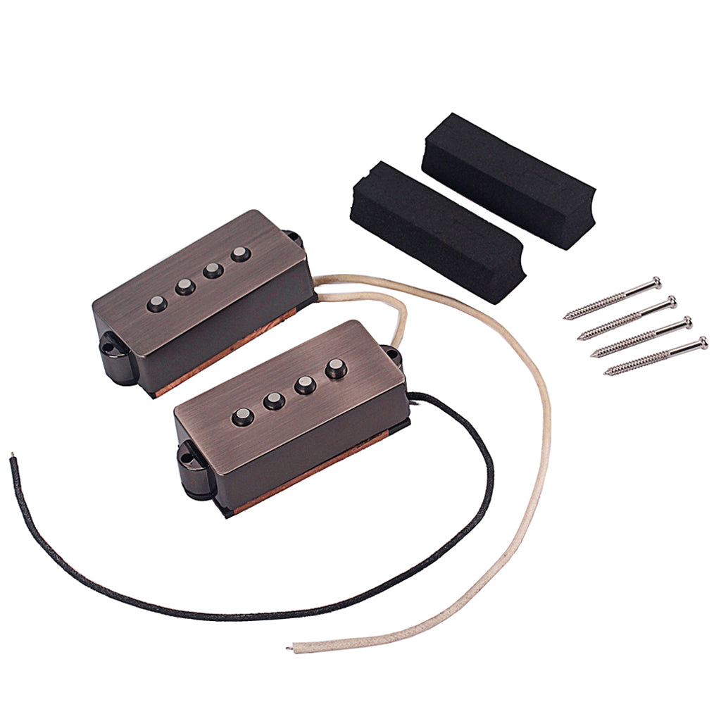 Open Alnico 8 PB P Bass Pickup Humbucker Pickup Alnico V Black for 4 String P Bass Replacement