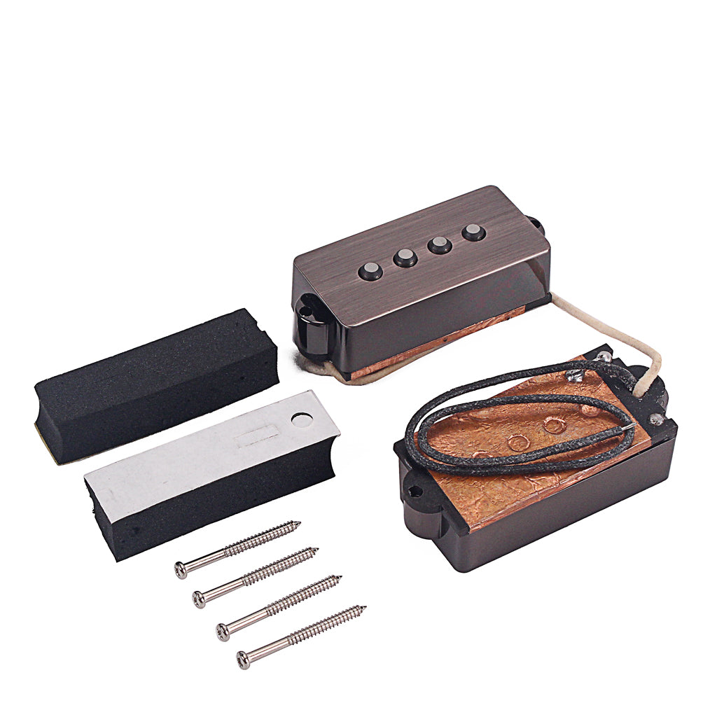 Open Alnico 8 PB P Bass Pickup Humbucker Pickup Alnico V Black for 4 String P Bass Replacement