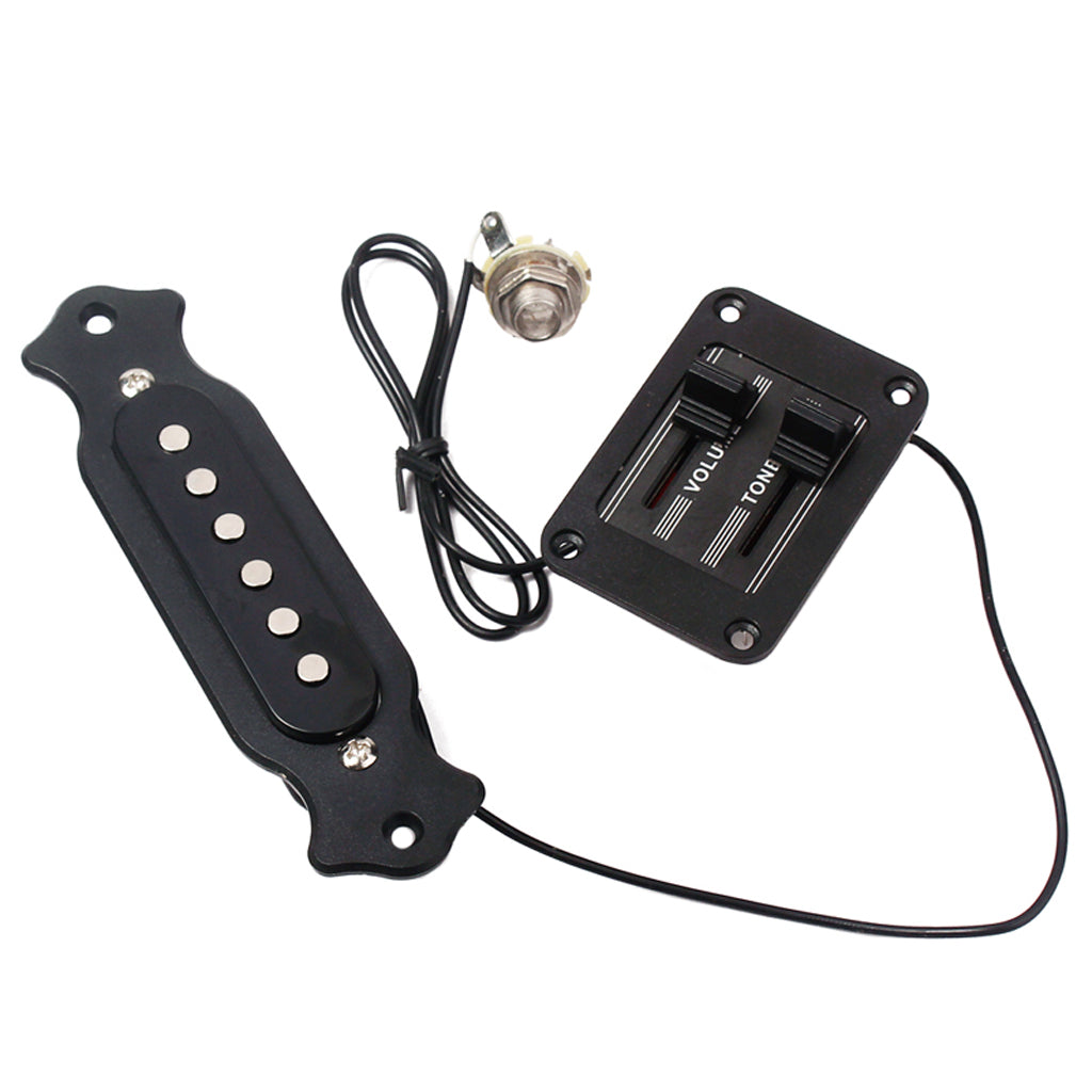 Black Adjustable Single Coil Magnetic w/ Push-pull switch guitar pickup set