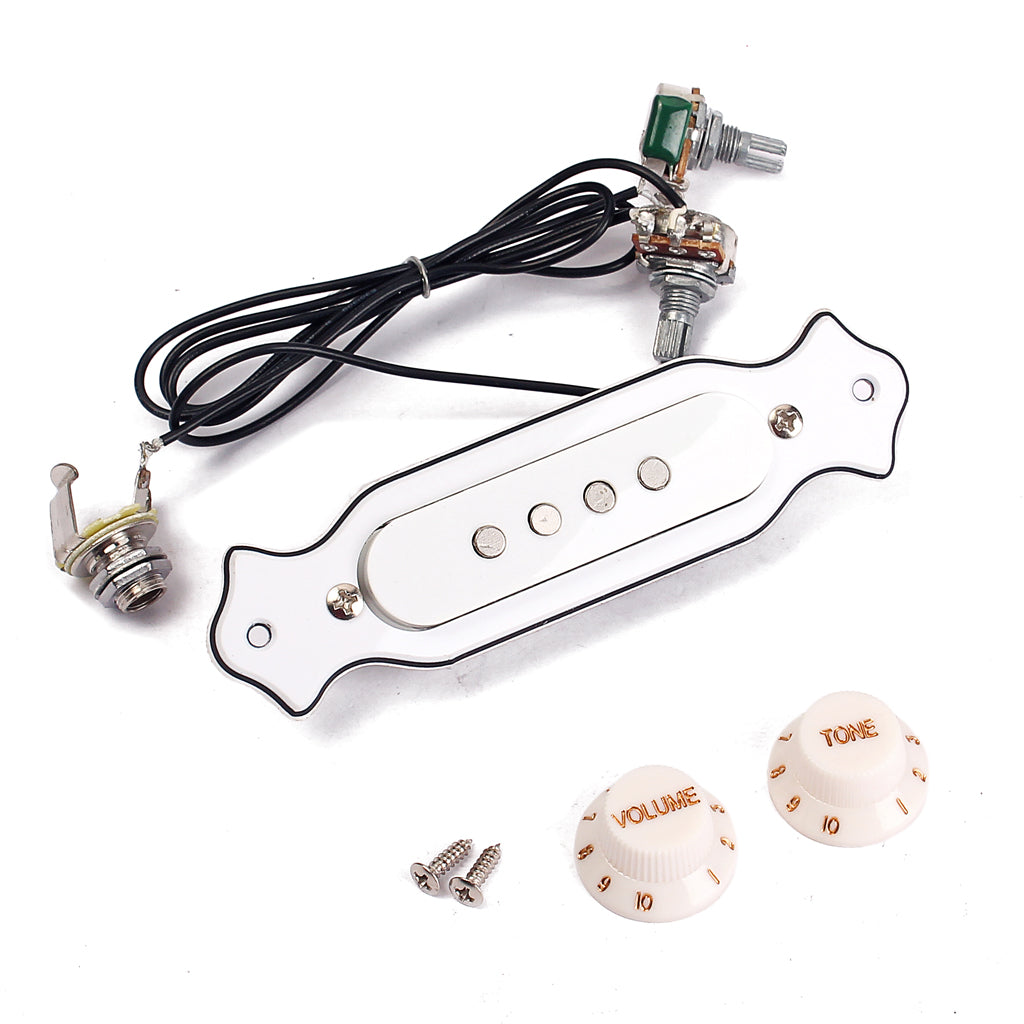 Red Tortoise Shell /Black/White Acoustic Guitar Pickup PVC Plate Copper Single Coil Magnetic