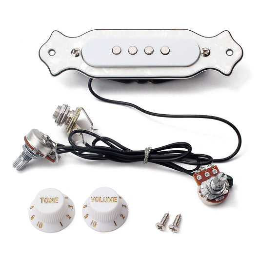 White/Blue/Black Pearl Sound Hole Magnetic Pickup for Folk Acoustic Electric Guitar