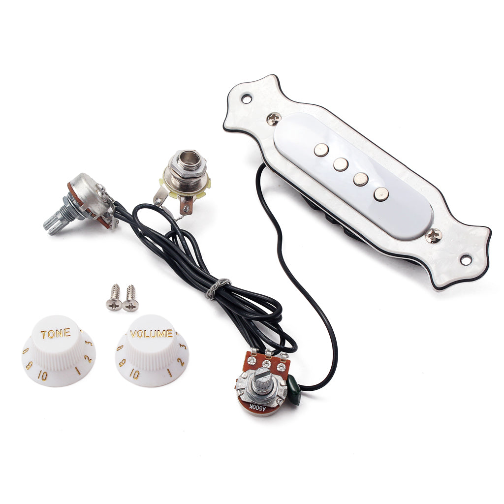 White/Blue/Black Pearl Sound Hole Magnetic Pickup for Folk Acoustic Electric Guitar