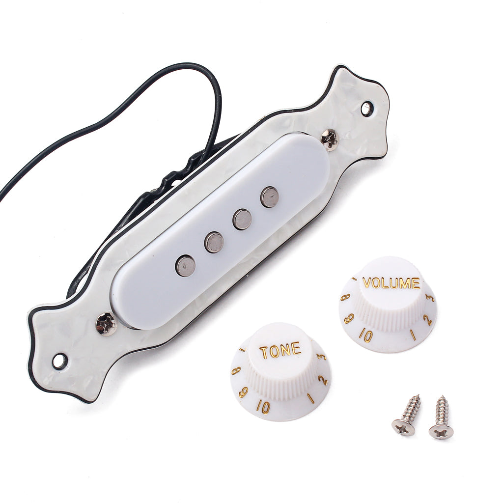 White/Blue/Black Pearl Sound Hole Magnetic Pickup for Folk Acoustic Electric Guitar