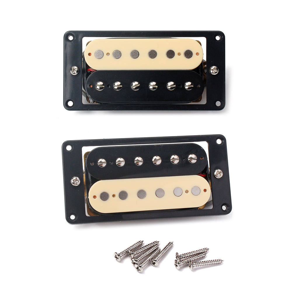 1 Set of 2pcs Zebra Red&Black Humbucker Double Coil Pickups Neck&Bridge For LP Electric Guitar Pickups