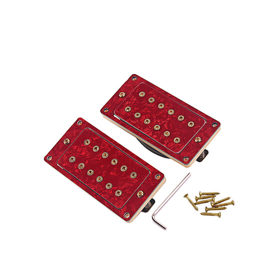 Ceramic Magnet Red Noiseless Guitar Humbucker Bridge Neck Pickup Set