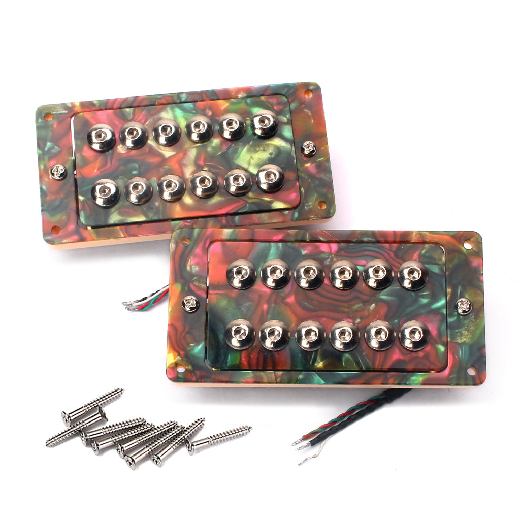 2Pcs Black Pearl Guitar Pickups Ceramic Magnets Electric Guitar Double Coil Humbucker Pickups