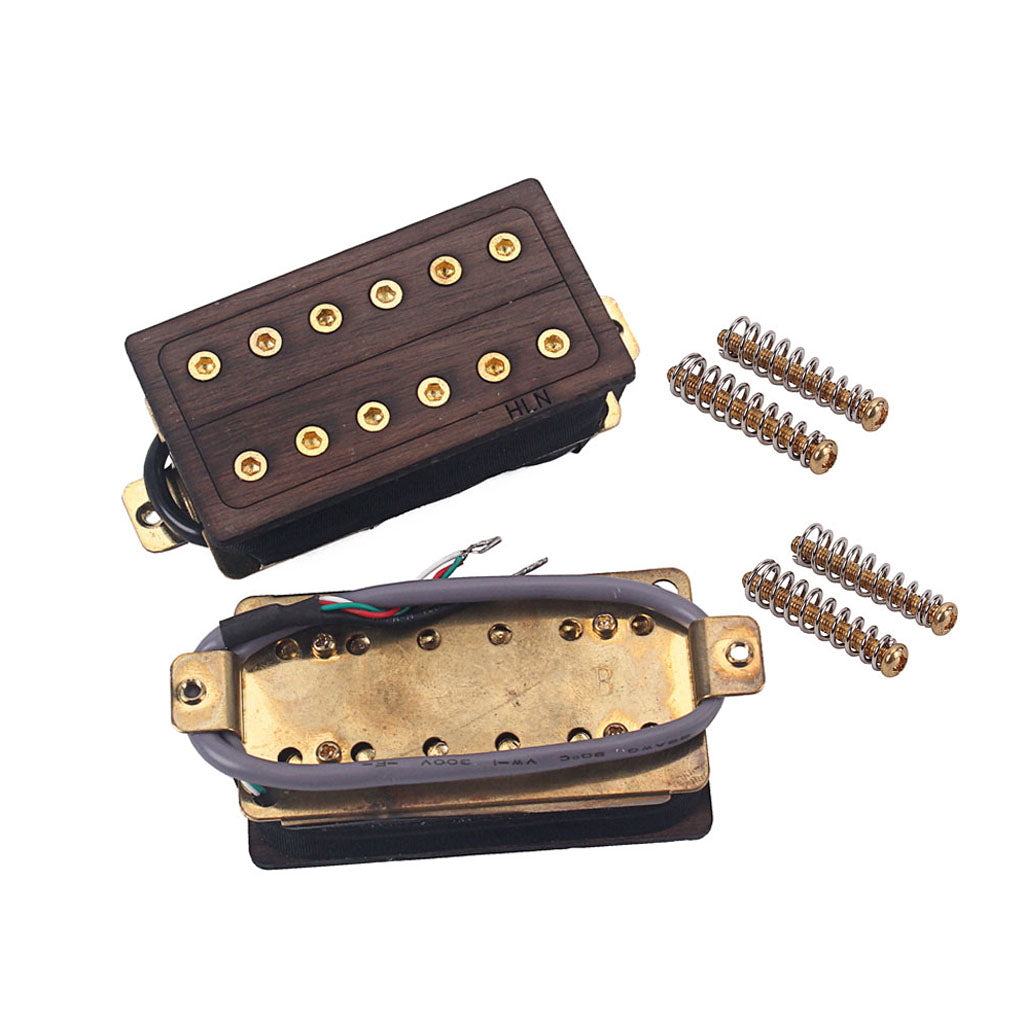 Rose Wood Golden Screws Neck Bridge 50/52mm Electric Guitar Humbucker