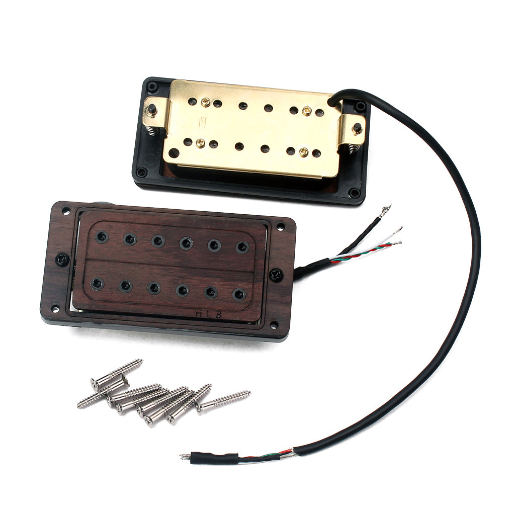 2Pieces Rose Wood Electric Guitar Humbucker Pickup 50/52mm with Screws