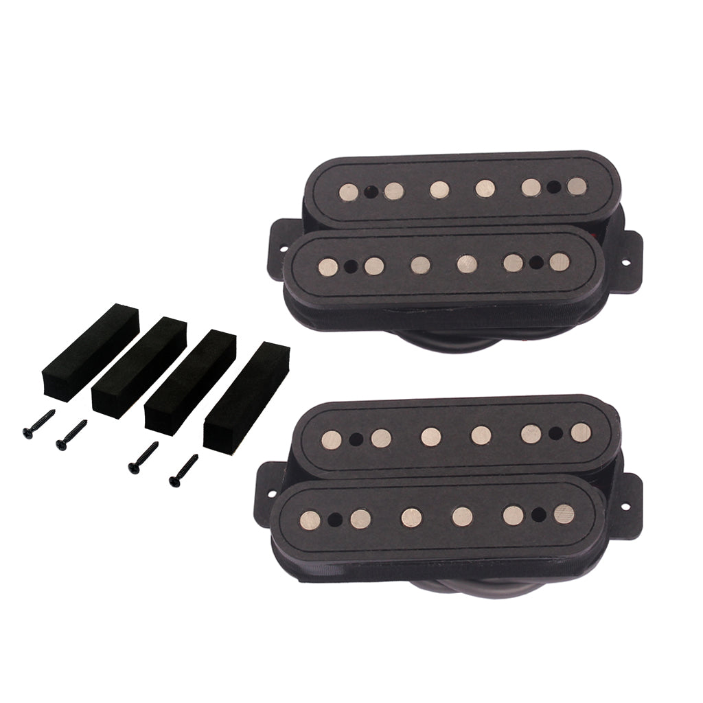 Humbucker Pickup Set Fiber Alnico 5 Magnets Four Conductor Wired