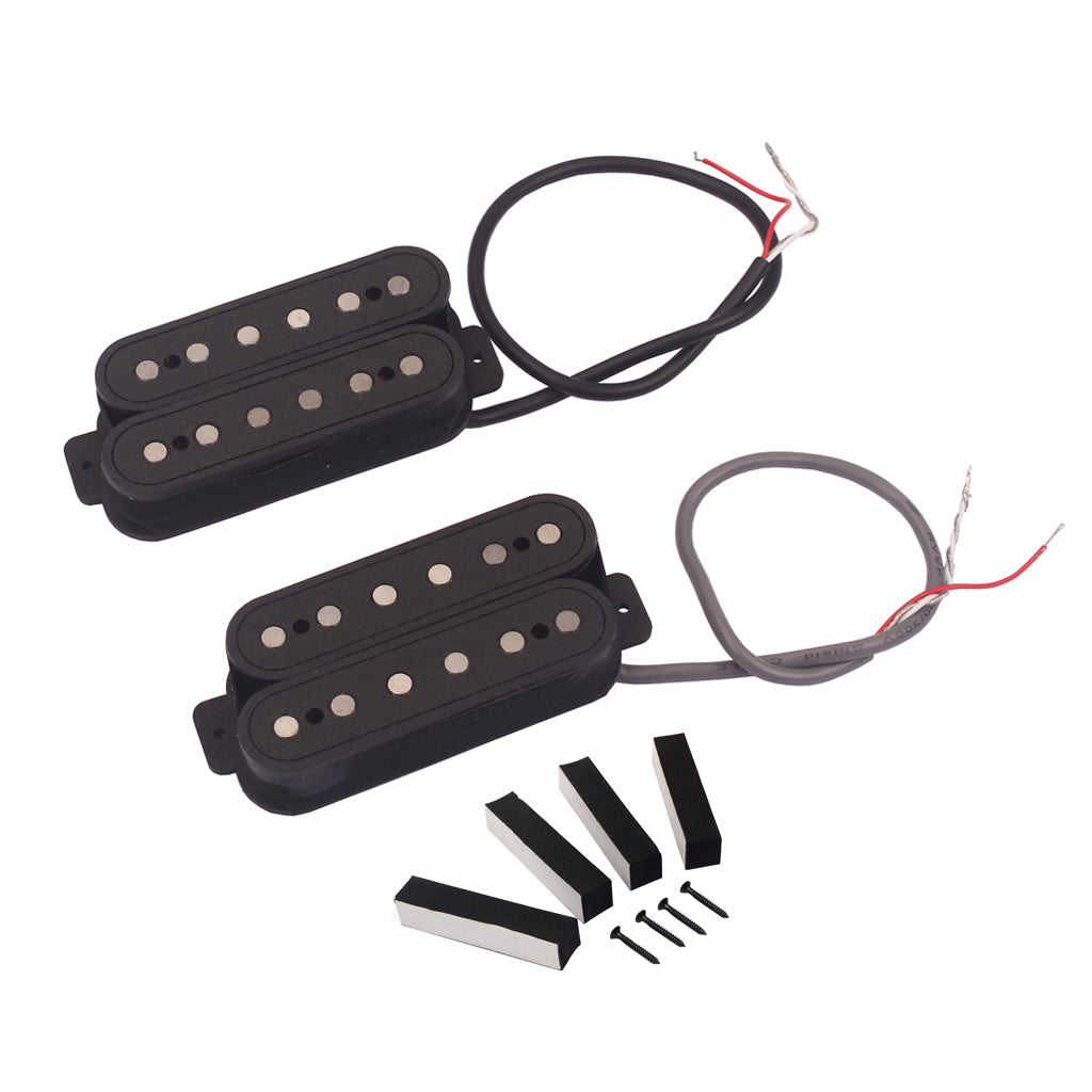 Humbucker Pickup Set Fiber Alnico 5 Magnets Four Conductor Wired