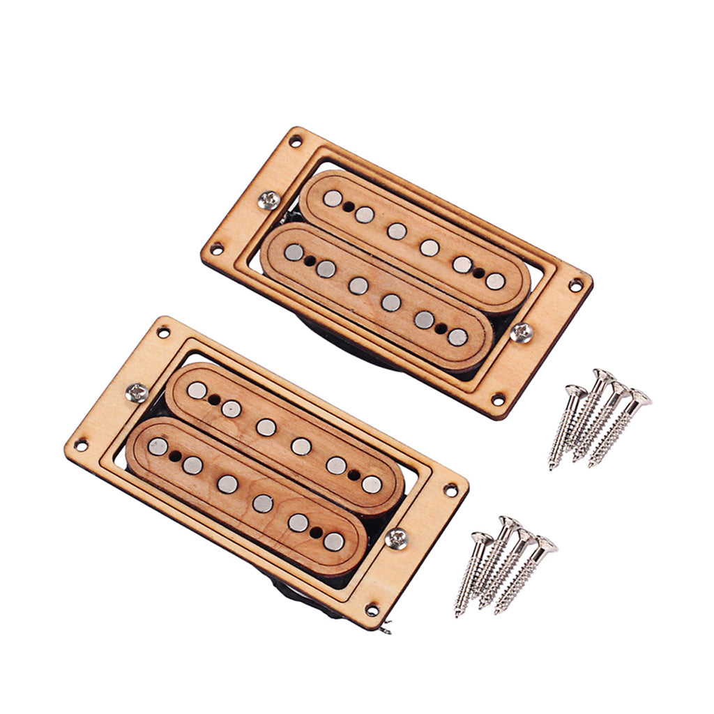 2PCS Alnico 5 Hand Wound Maple Wood Humbucker