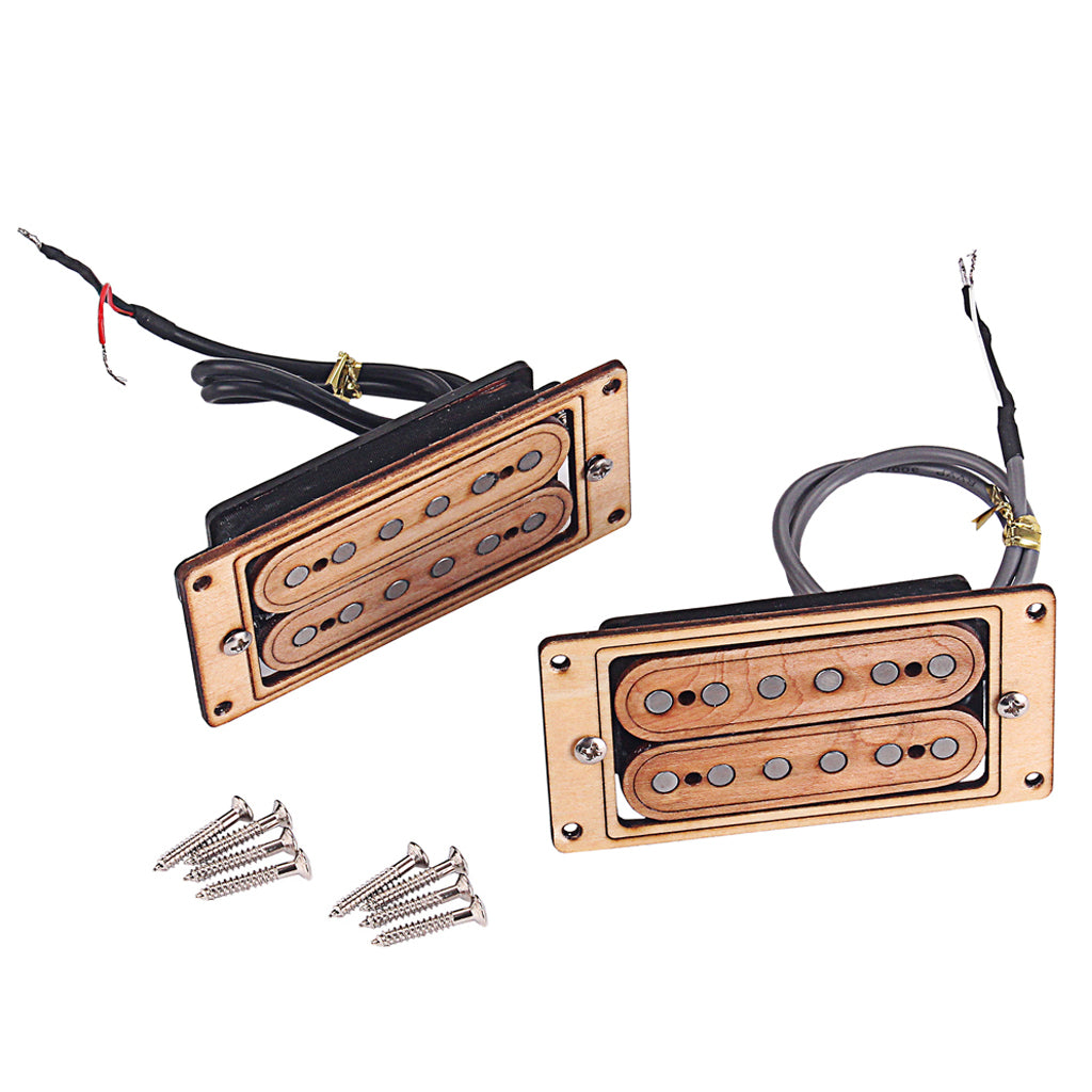 2PCS Alnico 5 Hand Wound Maple Wood Humbucker