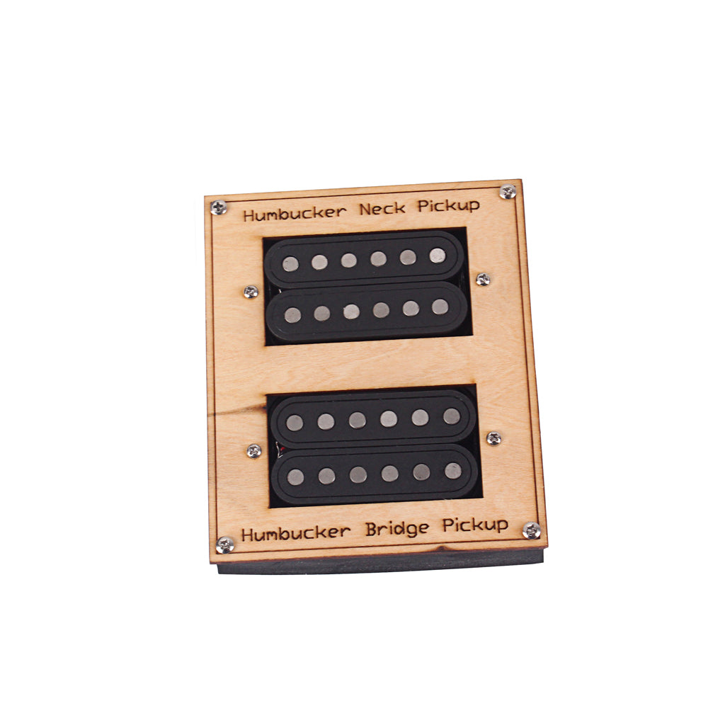 Humbucker Pickup Set Fiber Alnico 5 Magnets Four Couductor Wired