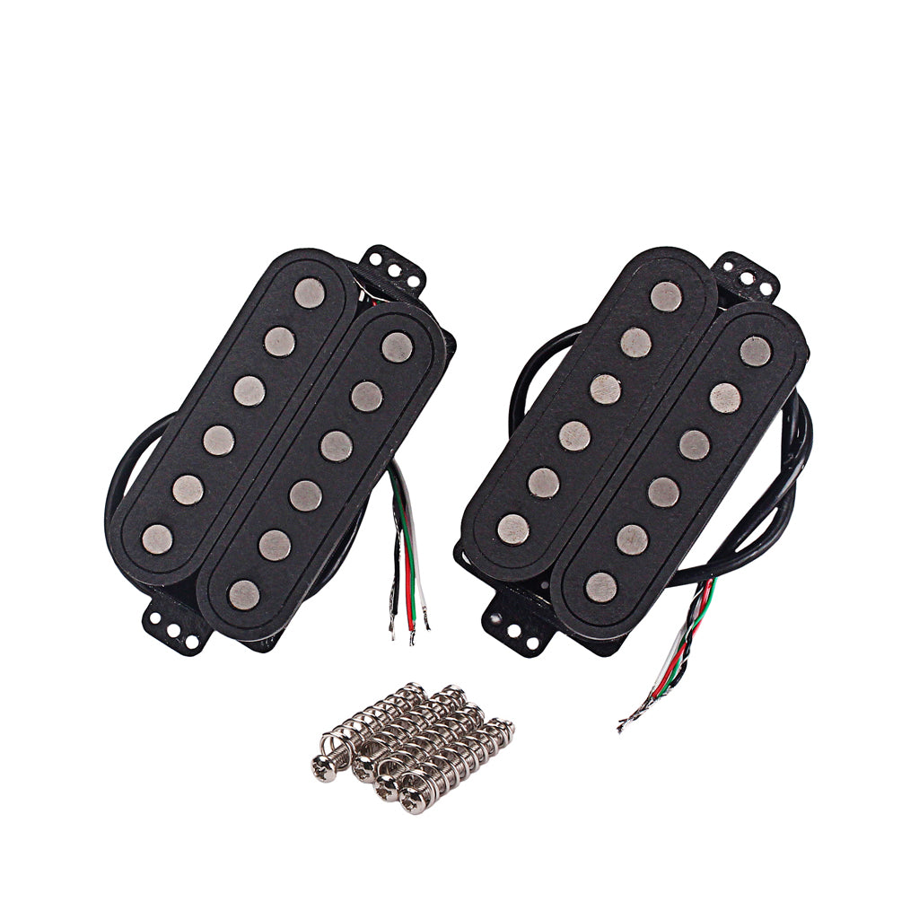 Humbucker Pickup Set Fiber Alnico 5 Magnets Four Couductor Wired