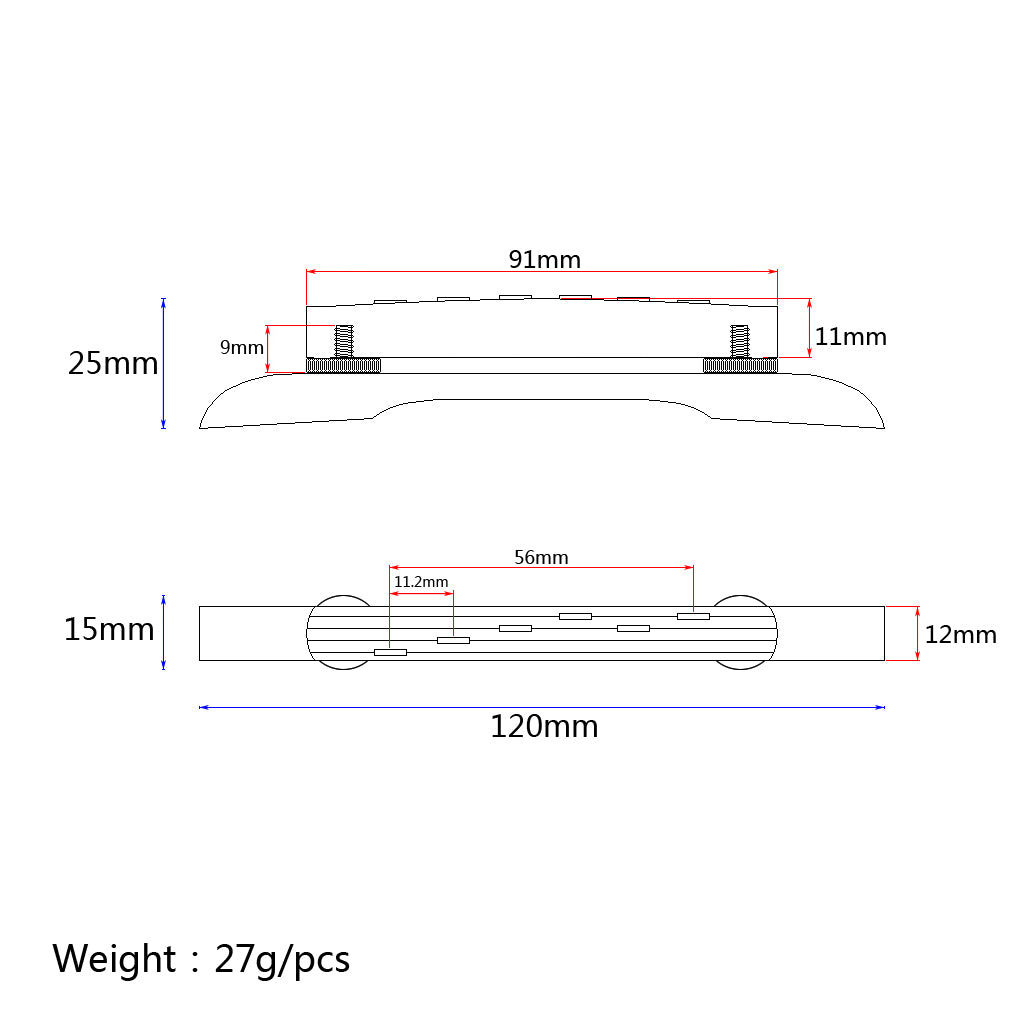 Generic Guitar Bridge for bass Guitar Rosewood