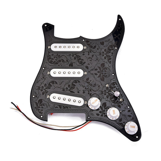 Prewired-Loaded SSS Pickguard Alnico V Pickups for Strat Guitar