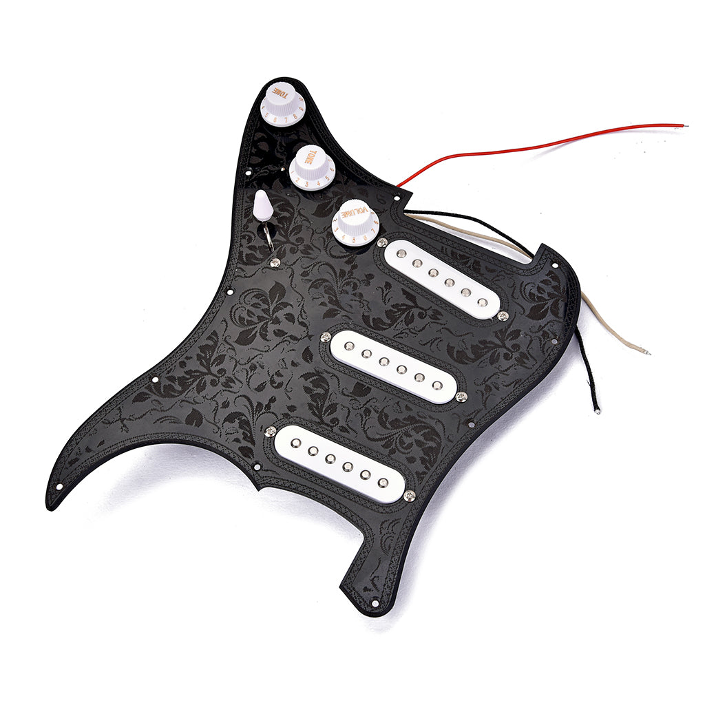 Prewired-Loaded SSS Pickguard Alnico V Pickups for Strat Guitar