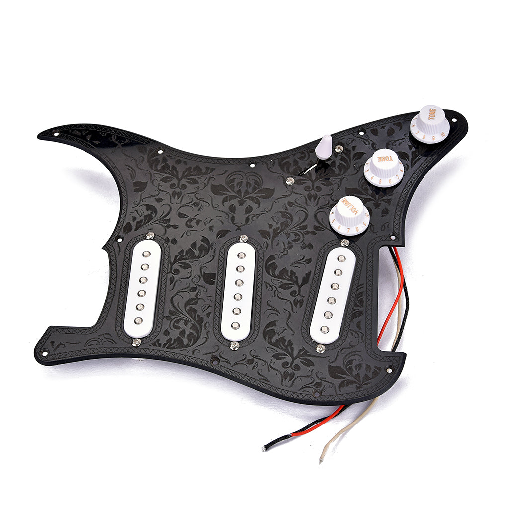 Prewired-Loaded SSS Pickguard Alnico V Pickups for Strat Guitar